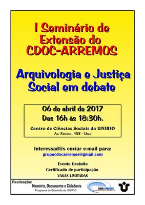 I SEMINÁRIO DE EXTENSÃO DO CDOC-ARREMOS