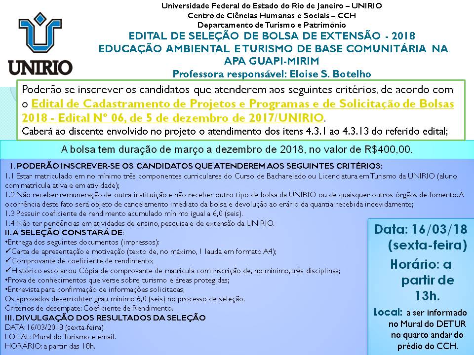 Projeto Educação Ambiental e Turismo - Eloise