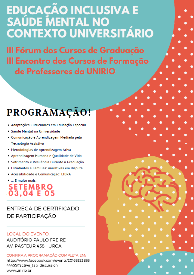 Cartaz do III Fórum dos Cursos de Graduação e do III Encontro dos Cursos de Formação de Professores (Imagem: Divulgação)