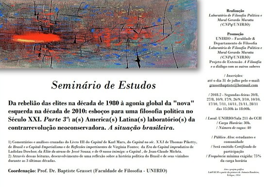 Folder do Seminário de Filosofia e Política Folder do Seminário de Filosofia e Política