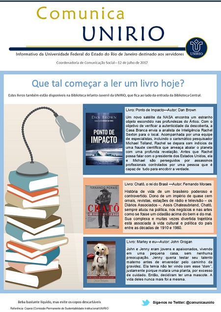 Que tal começar a ler um livro hoje?