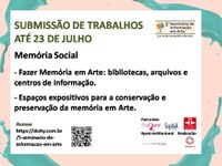 5º Seminário de Informação em Arte - Submissão Aberta até 23 de julho