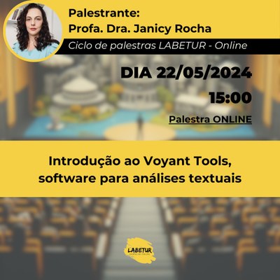 Ciclo de Palestras LABETUR - Introdução ao Voyant tools