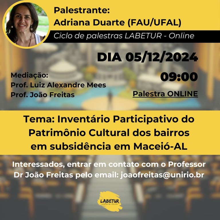 Ciclo de Palestras LABETUR - Inventario participativo