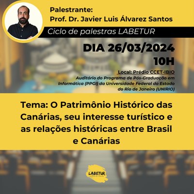 Ciclo de Palestras LABETUR - palestra Javier Santos