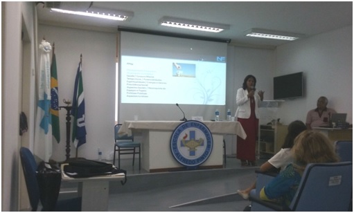 Palestra da Administradora e Analista em Geociências da Companhia de Pesquisa de Recursos Minerais (CPRM), Nair Fátima Gonçalves da Silva