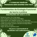 Curso de Verão do Programa Ibio Sempre com você: Fundamentos da Ecologia Funcional: da teoria à prática.