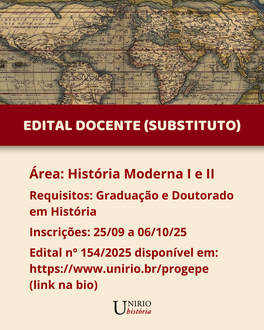 Concurso substituto História Moderna 2025