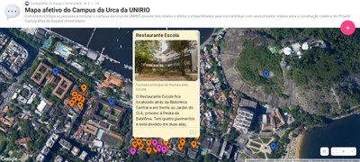 Mapa virtual do padlet