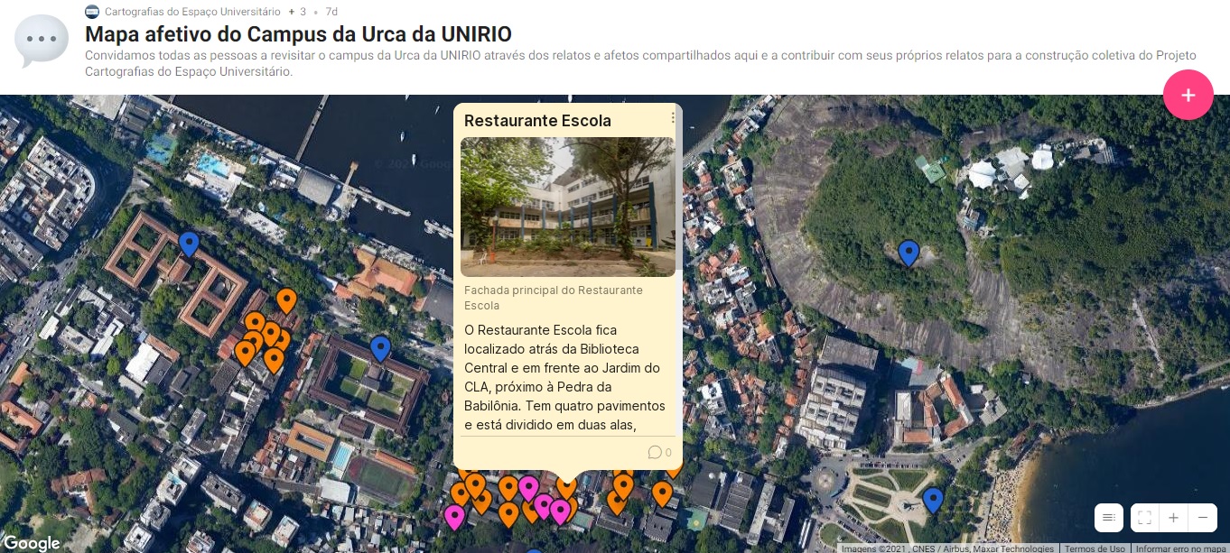 Mapa virtual do padlet