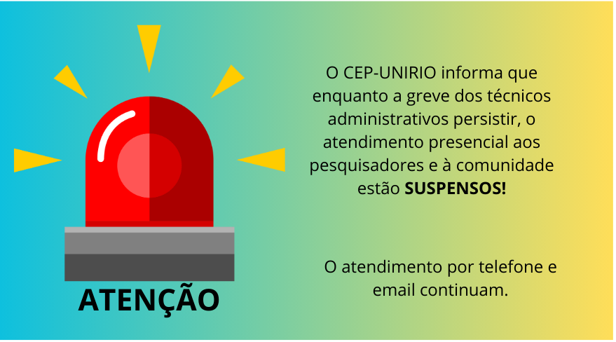 Recado suspensão atendimento