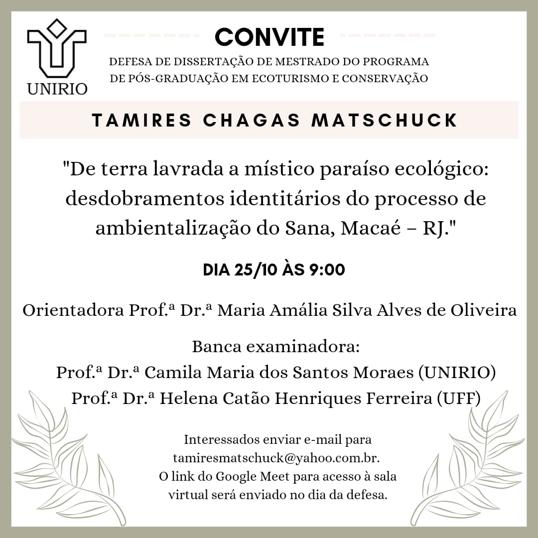 Convite - Defesa Tamires