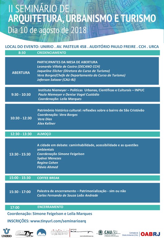 II Seminário de Arquitetura, Urbanismo e Turismo