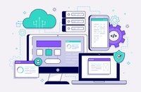 Homem de barba grisalha e óculos sorri. Na tela vertical do totem é exibido um pôster eletrônico com texto acadêmico e logotipo da ABRASCÃO no topo. O ambiente é interno e iluminado, com plantas ao fundo e atmosfera de evento científico.