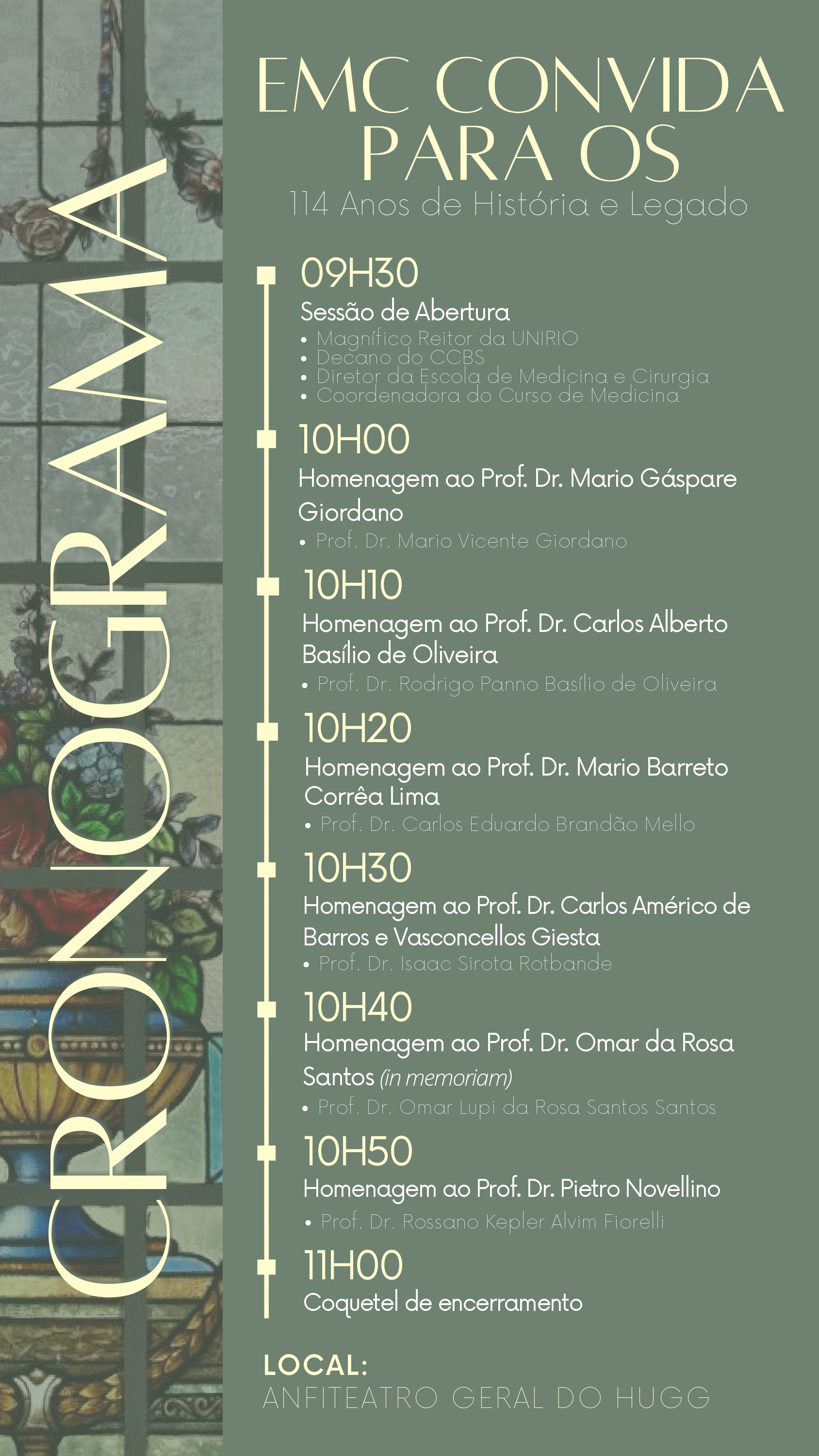 Programação 114 anos 