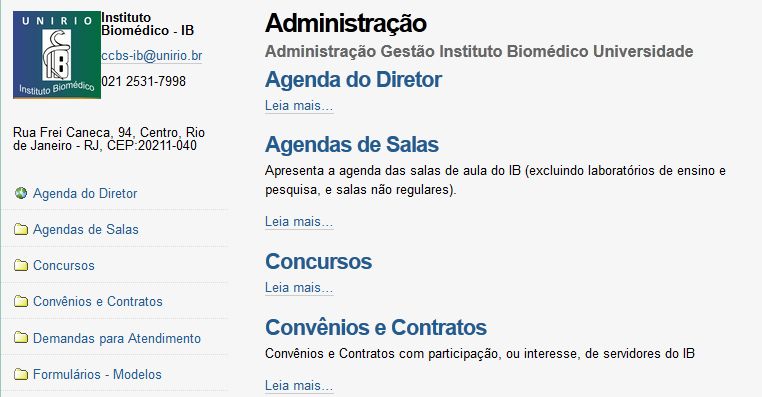 Nova funcionalidade é implementada na página do IB - Contratos e Convênios agora podem ser consultados