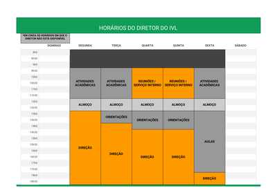 HORÁRIOS DO DIRETOR2021