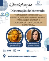 Exame de qualificação da mestranda Raquel Cristina Brandão da Silva Raposo