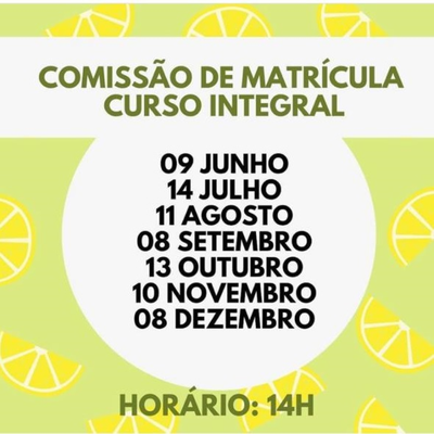 Comissão de Matrícula Integral 2021