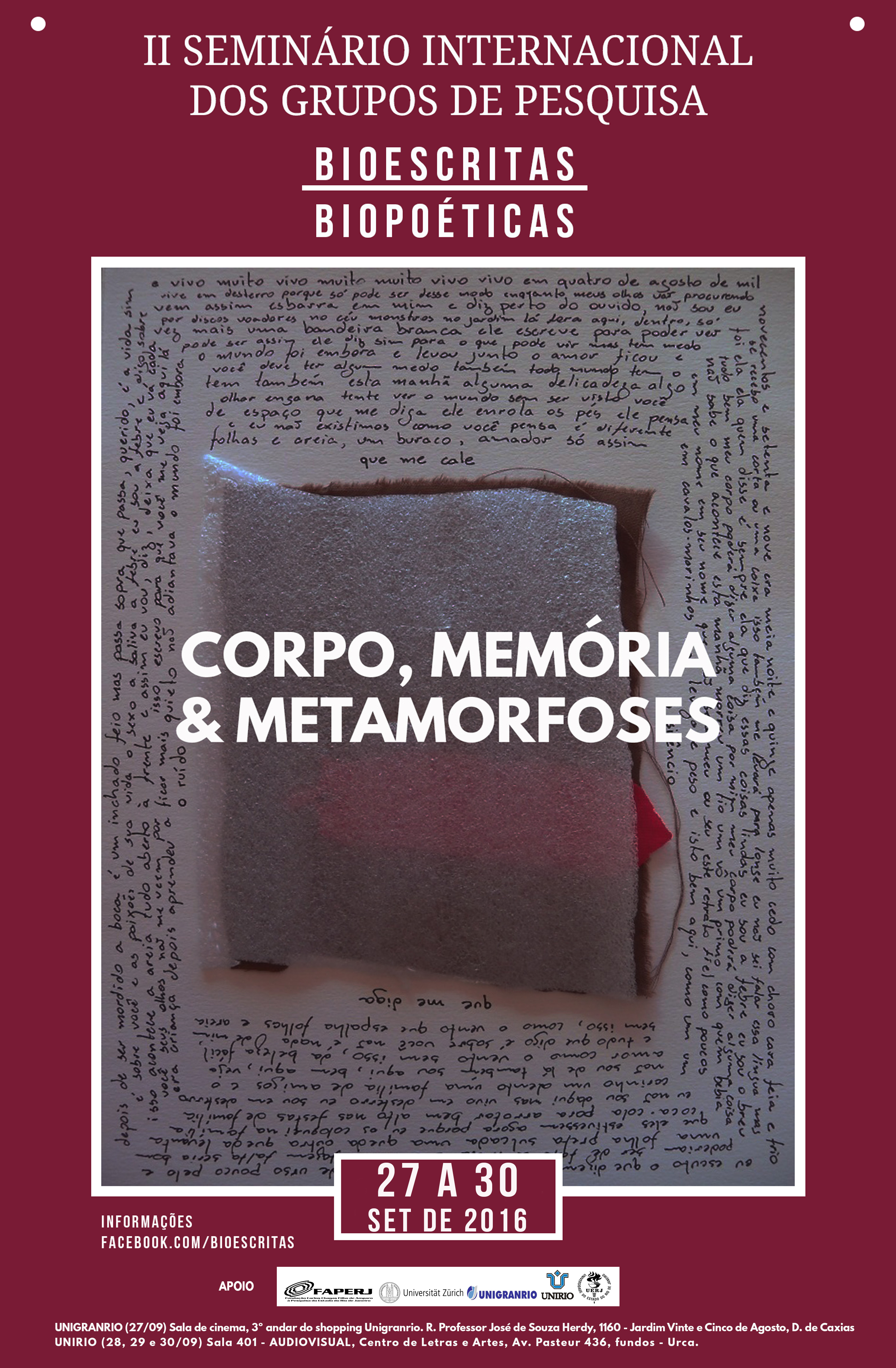 Cartaz bioescritas