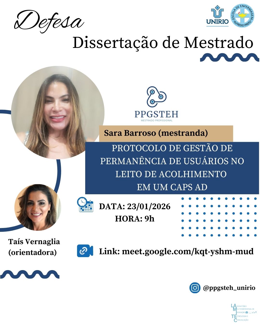 Defesa de produto da mestranda Sara Barroso da Silva