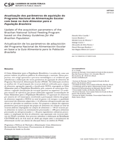Atualização dos parâmetros de aquisição do Programa Nacional de Alimentação Escolar Atualização dos parâmetros de aquisição do Programa Nacional de Alimentação Escolar