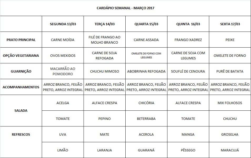 cardápio 13 a 17/03/17 - modificado