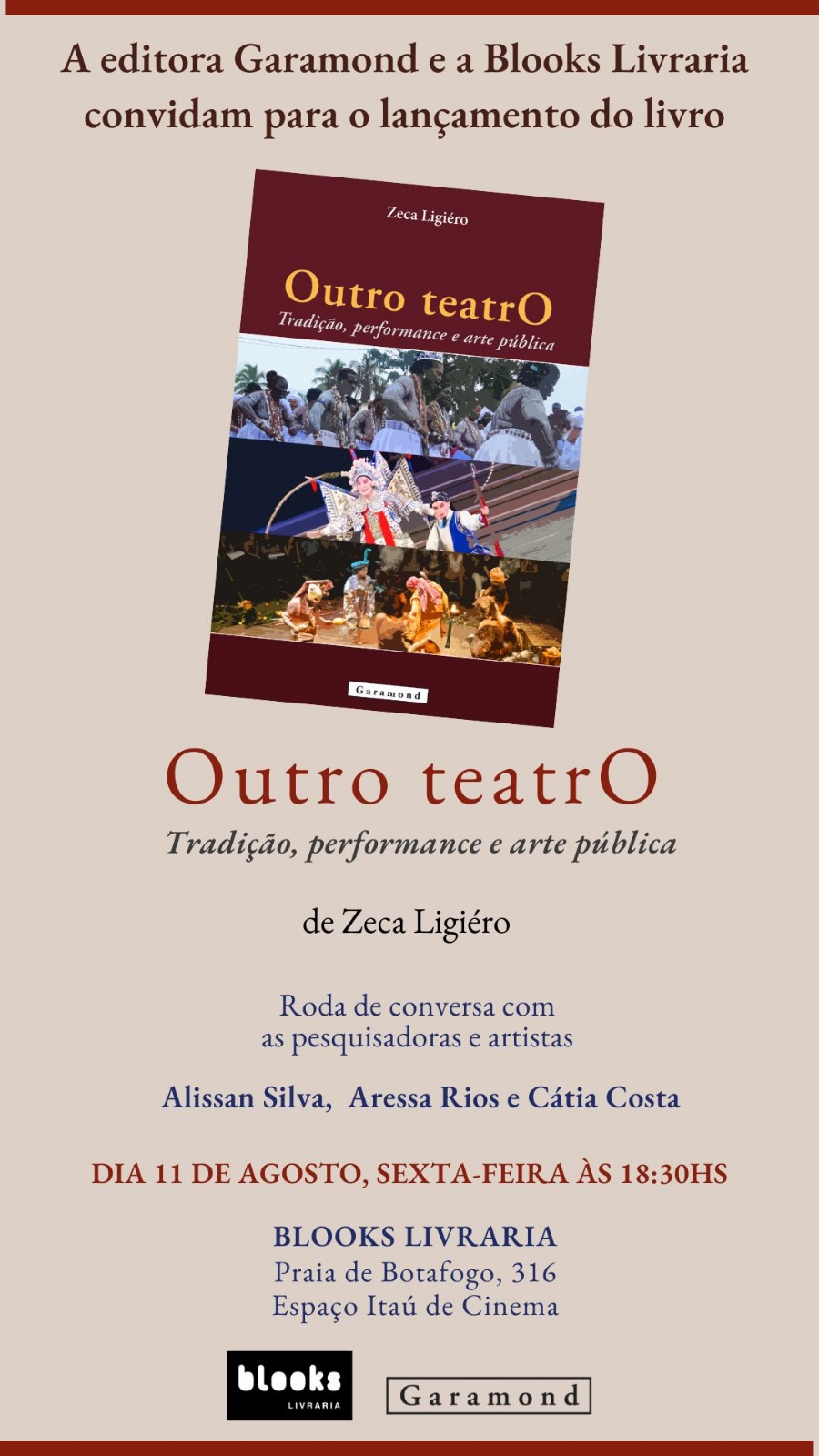 Lançamento do livro "O Outro Teatro: tradição, performance e arte pública" 