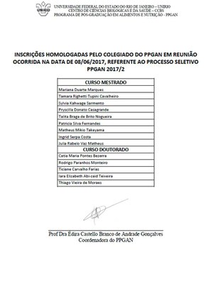 homologação 2017/2