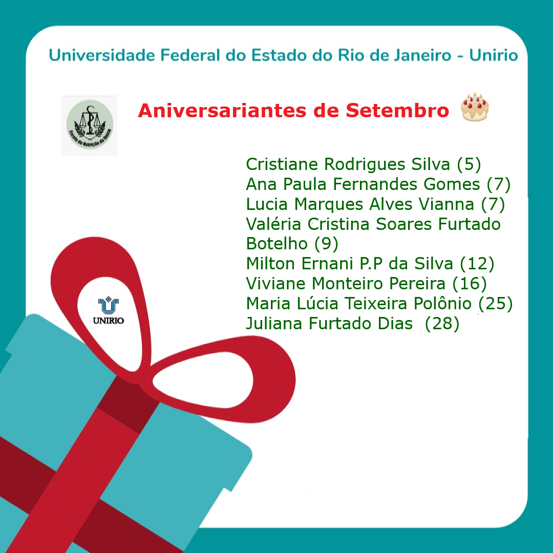 Aniversariantes de Setembro