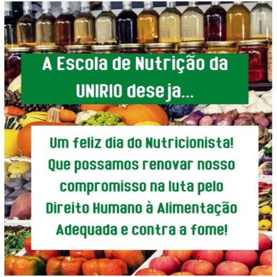 Dia 31 de Agosto - Dia dos Nutricionistas