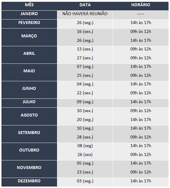 Calendário Reuniões CPPD 2018.1.2