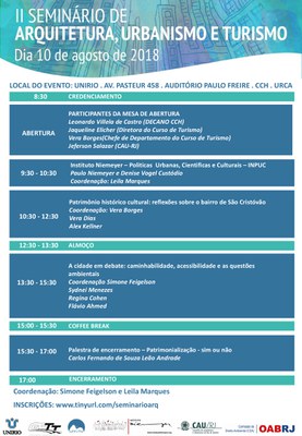 II Seminário de Arquitetura, Urbanismo e Turismo