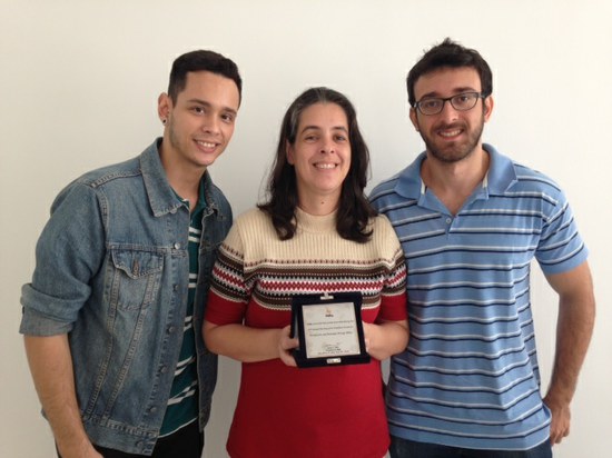 Grupo vencedor do prêmio na área de Bioquímica e Biofísica Computacional (Foto: divulgação)