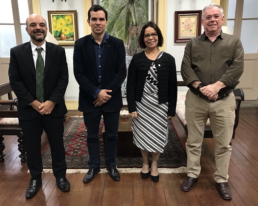 Da esquerda para a direita: Carlos Frederico Rocha, Ricardo Cardoso, Denise Pires Carvalho e Benedito Adeodato (Foto: Comso)