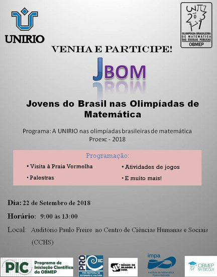 Cartaz Encontro JBOM (Imagem: Divulgação)