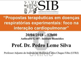 Ciclo de Seminários do Instituto Biomédico promove palestra nesta sexta-feira, dia 20