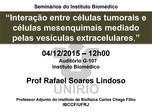 Instituto Biomédico promove evento nesta sexta-feira