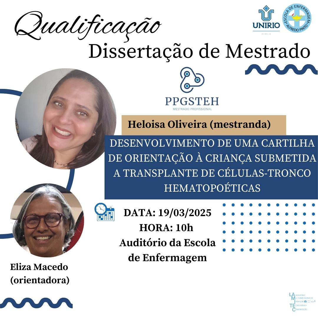 Exame de qualificação da mestranda Heloisa Oliveira dos Santos