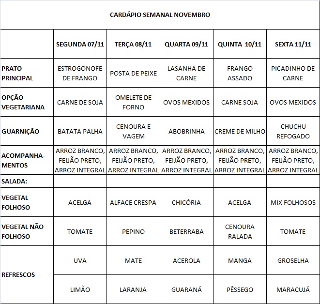cardápio 7 a 11/11/16 RE