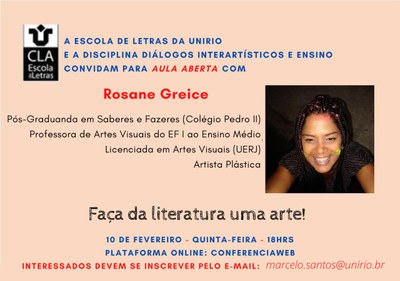 Aula aberta com Rosane Greice