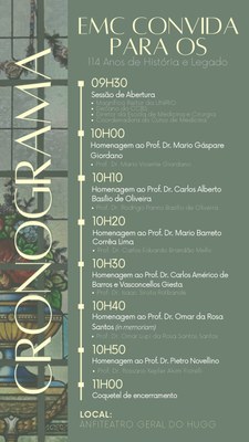 Programação 114 anos 