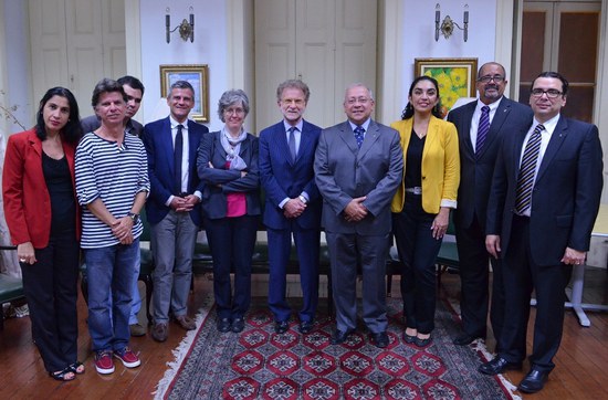Representantes da UNIRIO e da Universidade de Bolonha (Imagem: Comso)