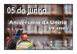 Nota do reitor Luiz Pedro San Gil Jutuca: 39 anos da UNIRIO