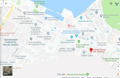 Mapa da UNIRIO localização