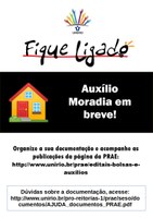 Em breve: Edital do Auxílio Moradia da PRAE