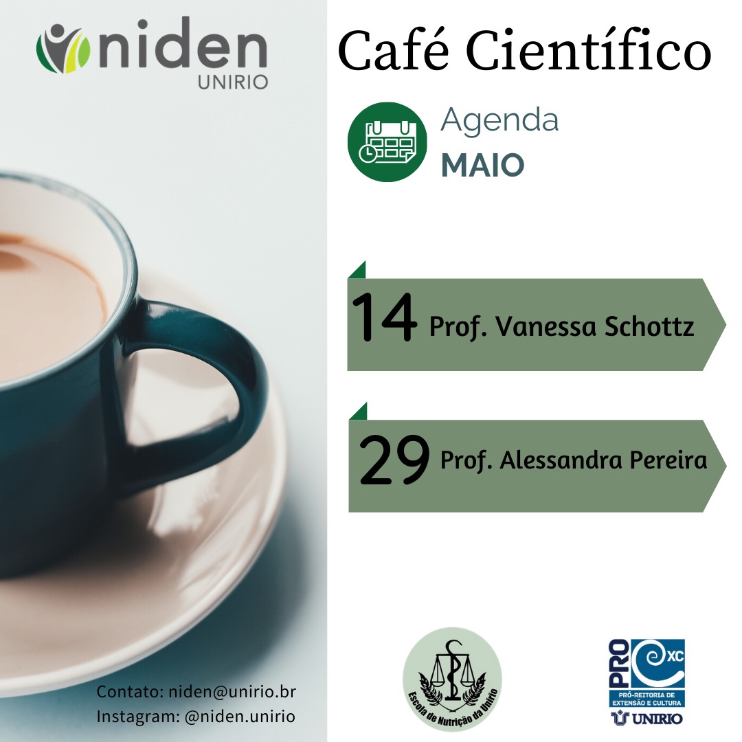 Café Científico agenda de maio de 2020