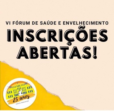 Evento - VI Fórum de Saúde e Envelhecimento de 01 a 03 dezembro de 2020