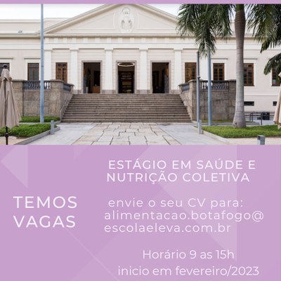 Temos vagas de estágio