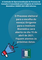 Direção do Instituto divulga Norma de Consulta a Comunidade para Indicação de Dirigente do IB 2021-25